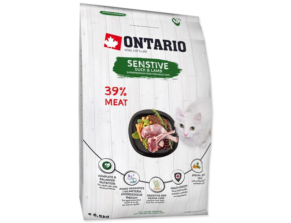 Ontario Cat Sensitive 6,5 kg