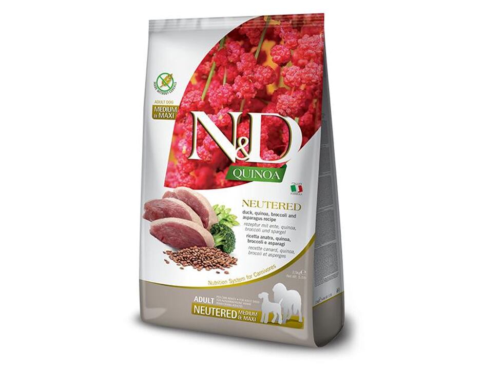N&D Quinoa DOG Neutered Duck & Broccoli & Asp.