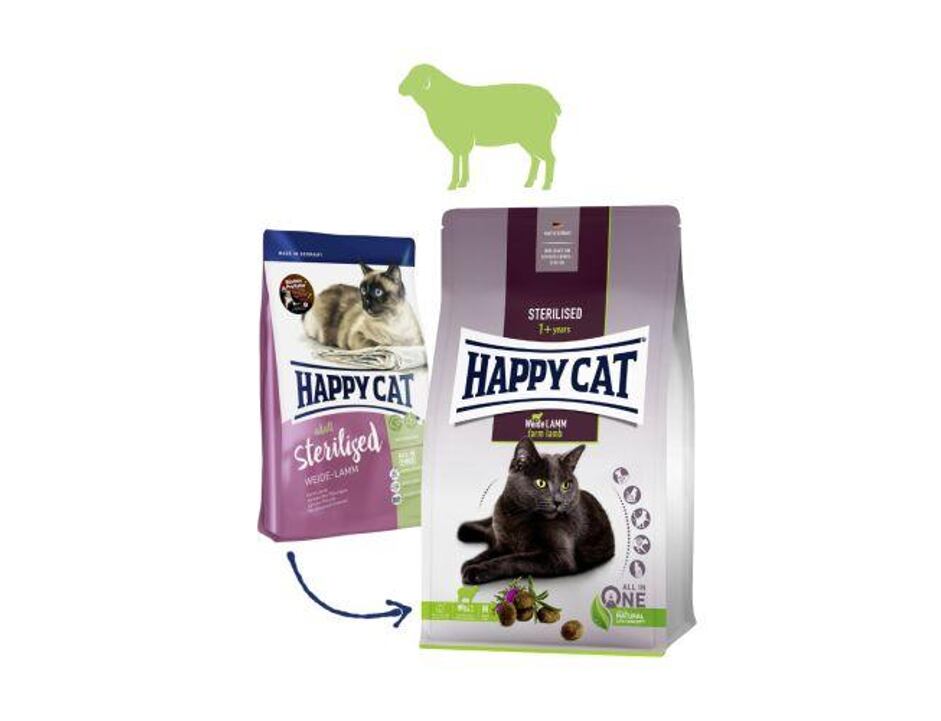 Happy Cat Sterilised Weide-Lamm / Jehnečí