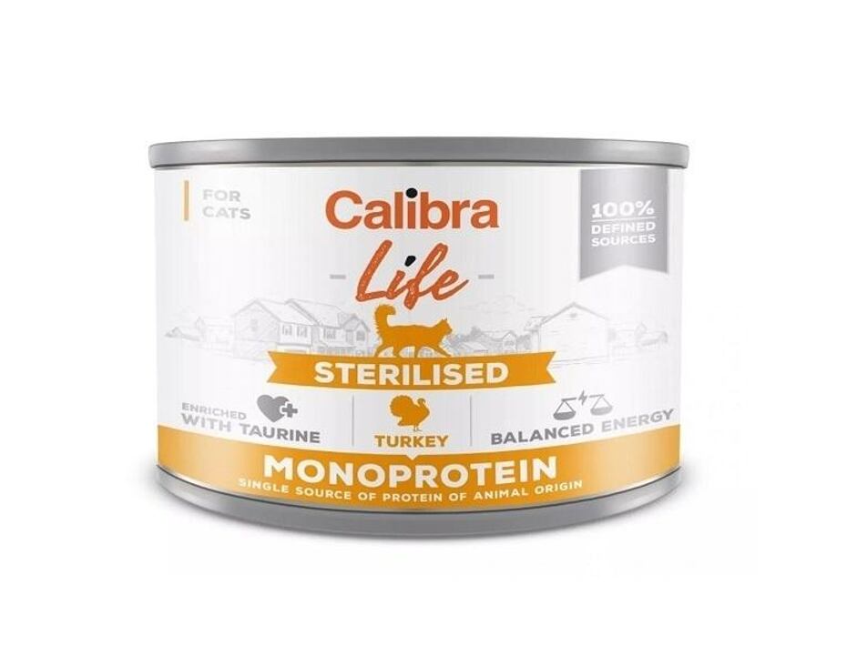Calibra Cat Life konzerva Sterilised Turkey 200 g