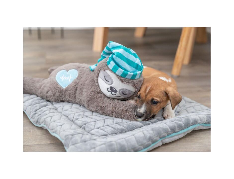 JUNIOR lenochod s tlukoucím srdcem, plyš, 34 cm
