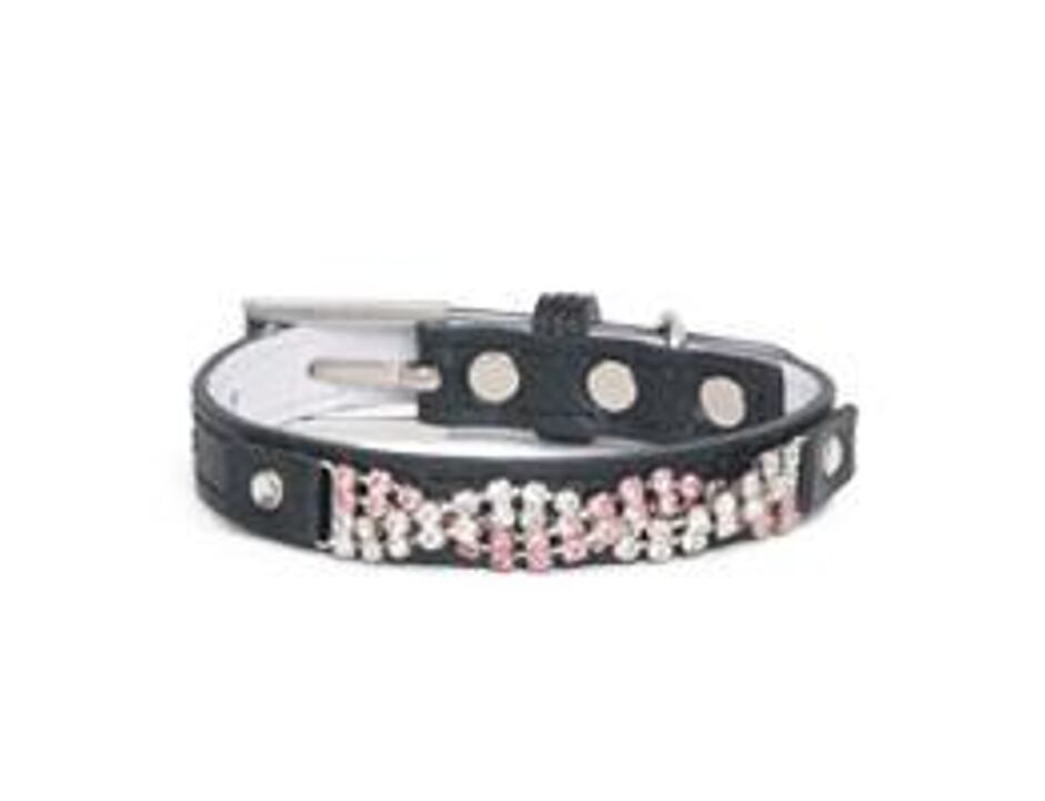 Puppy Angel obojek Wavy Crystal - černý