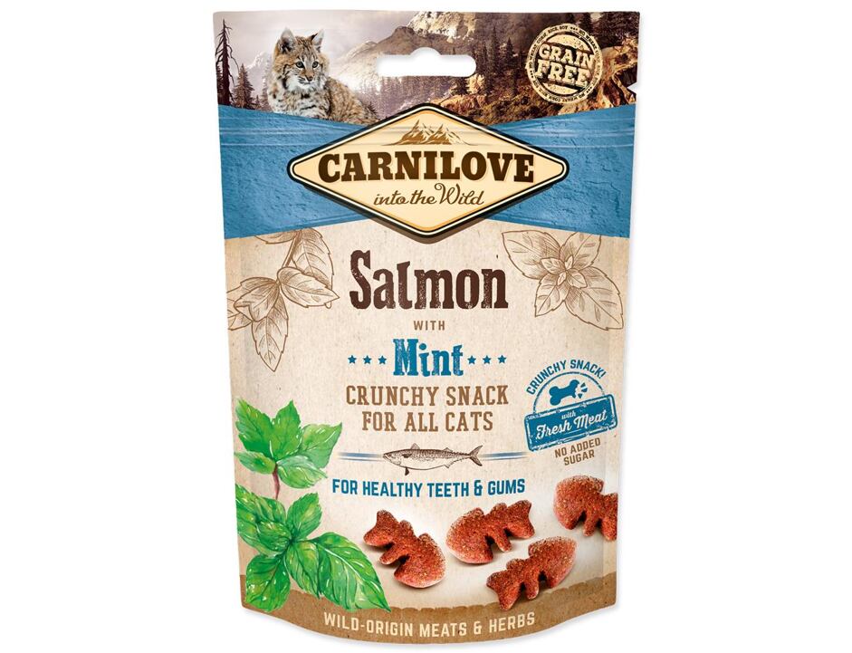 CARNILOVE Cat Crunchy Snack Salmon with Mint with fresh meat 50 g