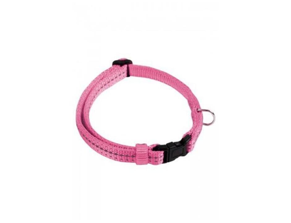 Papillon obojek střední reflexní 35 - 50 cm - růžový
