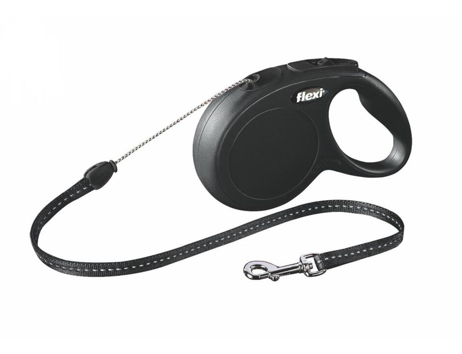 Flexi New Classic Cord (lanko), velikost S 8m/12kg černá