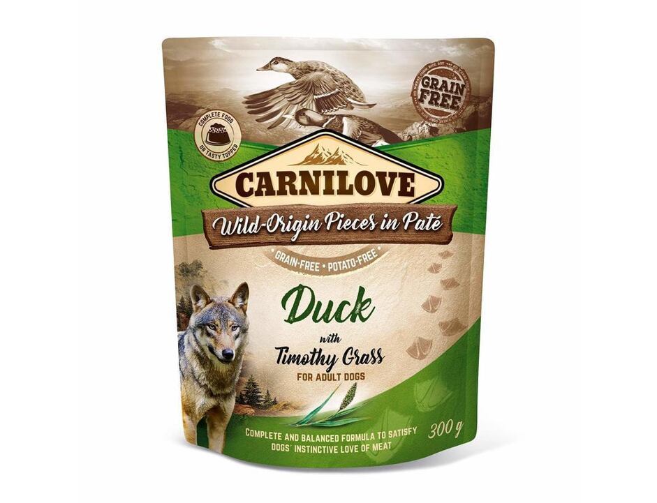 Carnilove Dog Pouch Paté Duck & Timothy Grass 300g