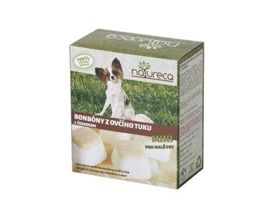 NATURECA Bonbóny z ovčího tuku s česnekem Mini 250g