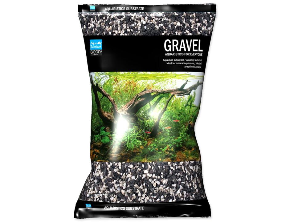 Drť AQUA EXCELLENT černá bílá 4-8 mm 8kg
