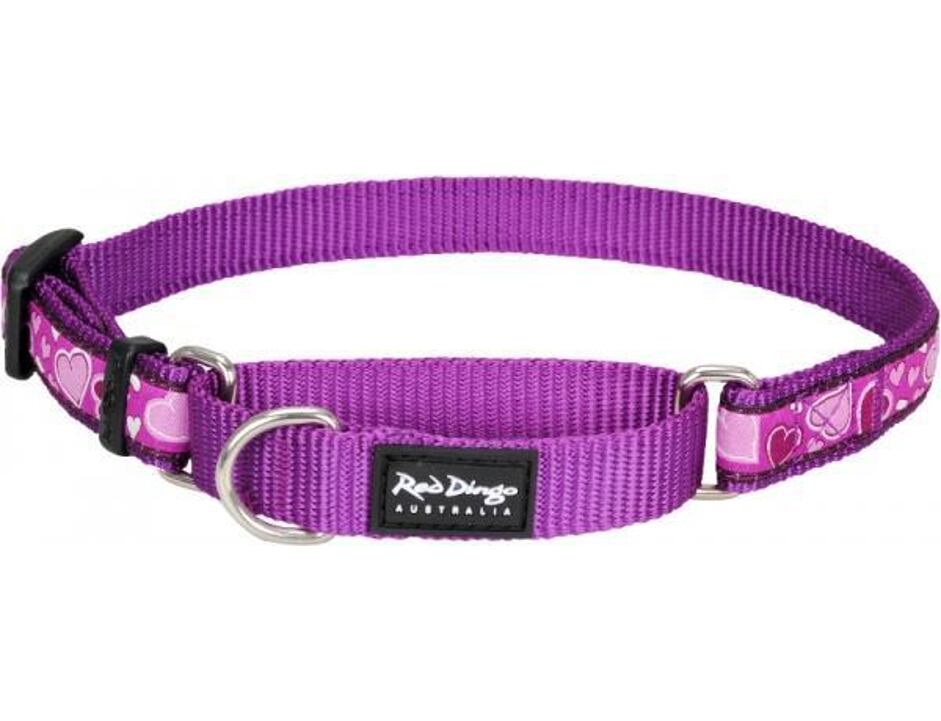 Red Dingo obojek polostahovací se vzorem 30 - 44 cm - Breezy Love Purple