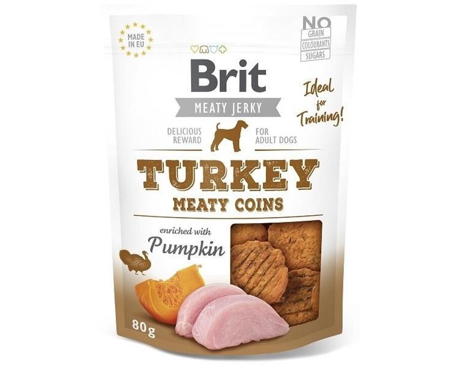 Brit Jerky Turkey Meaty Coins 80 g