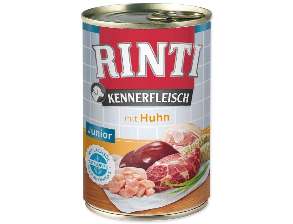 Konzerva RINTI junior kuře 400g MDT. 07/25
