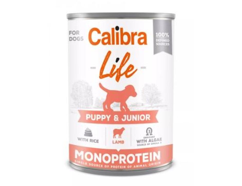Calibra Dog Life konz. Puppy&Junior Lamb&rice 400 g