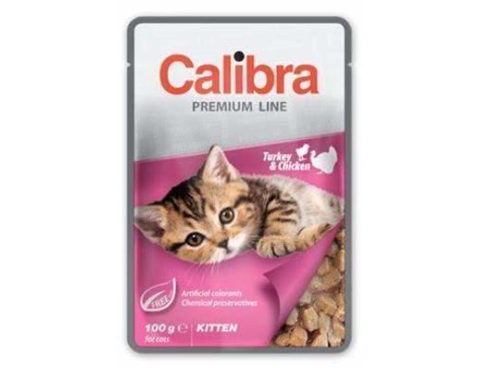 Calibra Cat kaps.- Kitten krůtí a kuřecí v omáčce 100 g
