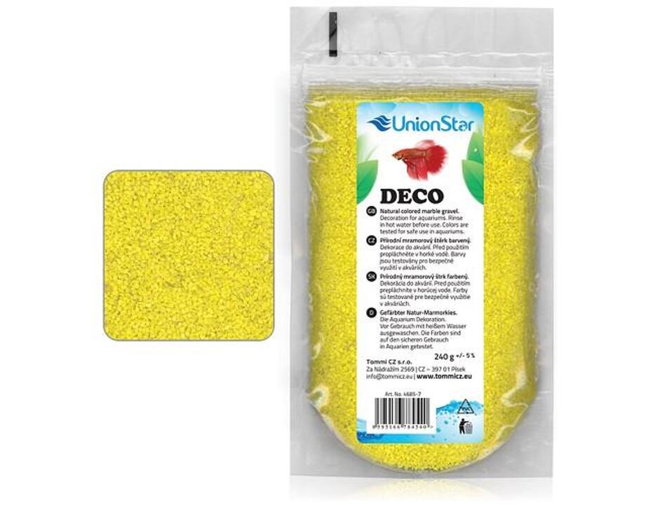 Betta akvarijní písek DECO žlutý 1 - 1,5mm, 240 g