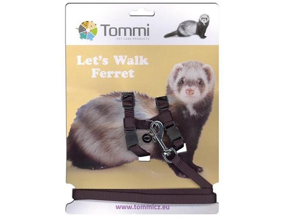 Postroj s vodítkem pro fretky