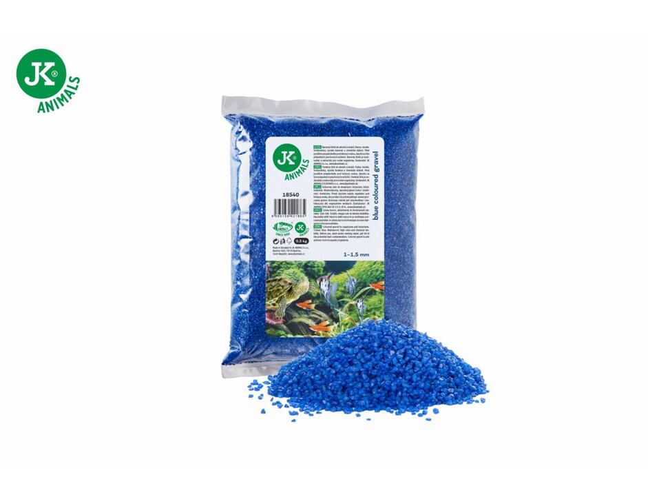 Dekorační štěrk modrý 0,5 kg