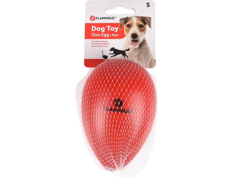 Flamingo Hračka pro psy Egg červené