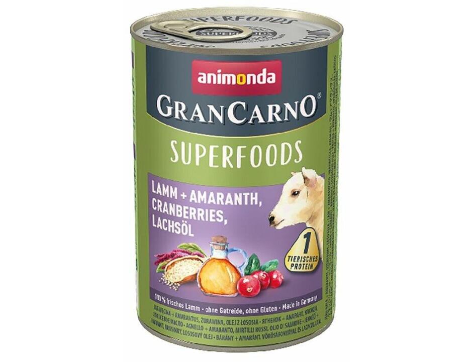 GRANCARNO Superfoods jehněčí,amarant,brusinky,los.olej 400 g