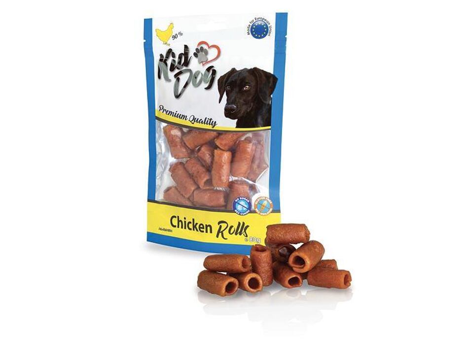 KIDDOG kuřecí trubičky řezané 80 g