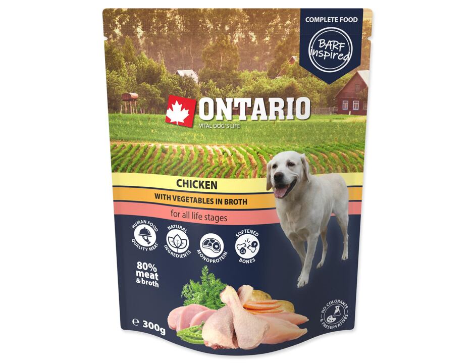 Kapsička ONTARIO Dog Chicken with Vegetable in Broth 300 g