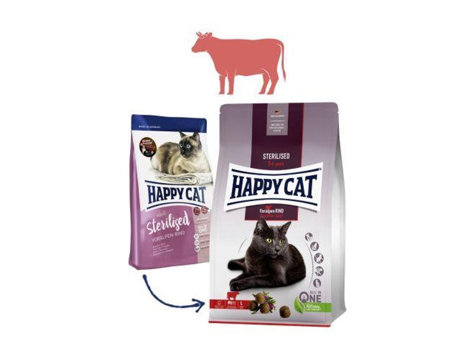 Happy Cat Sterilised Voralpen-Rind / Hovězí