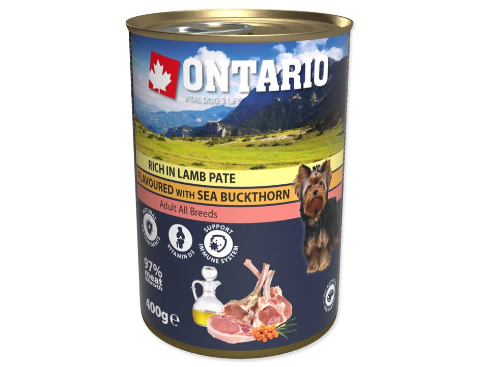 ONTARIO konz. Rich In Lamb Pate Flavoured with Sea Buckthorn 400 g