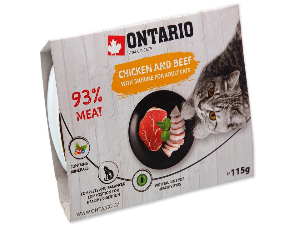 ONTARIO vanička - s kuřecím a hovězím 115 g