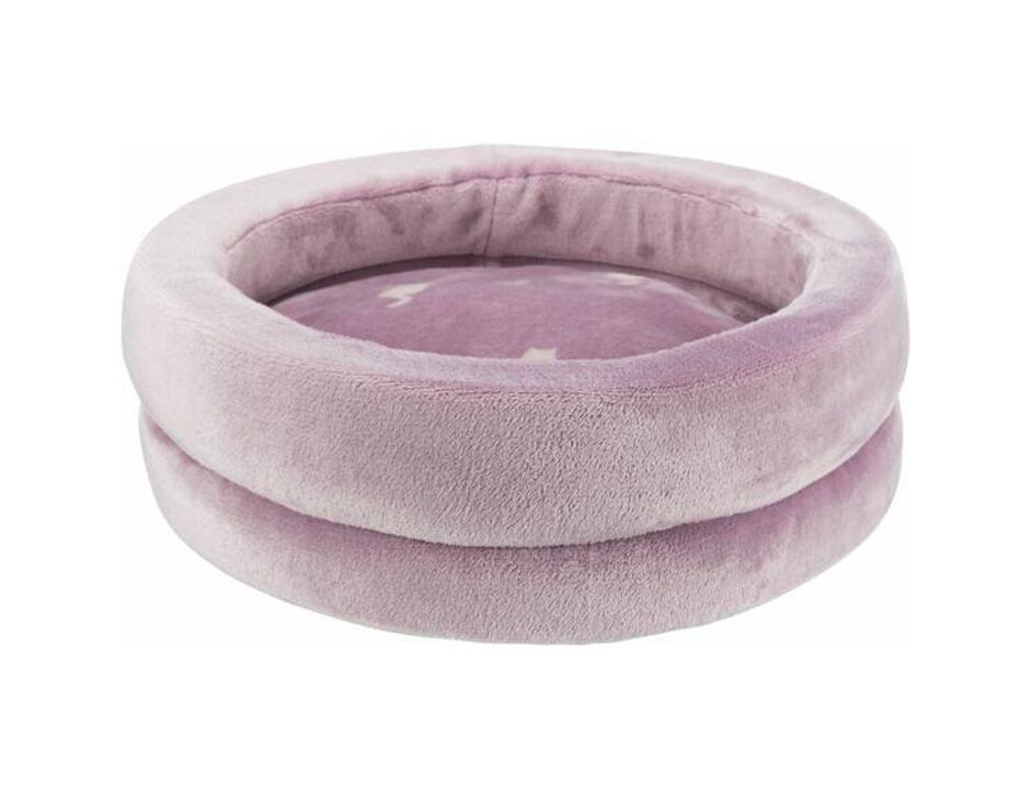 LILLY kruhový pelech s pevným okrajem a polštářem 45 cm, starorůžová