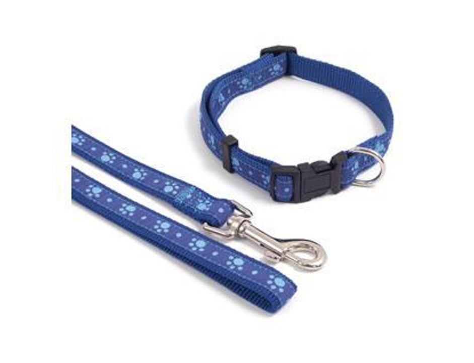 Obojek modrý s ťapkami 45,7 - 71,1 cm x 2,5 cm