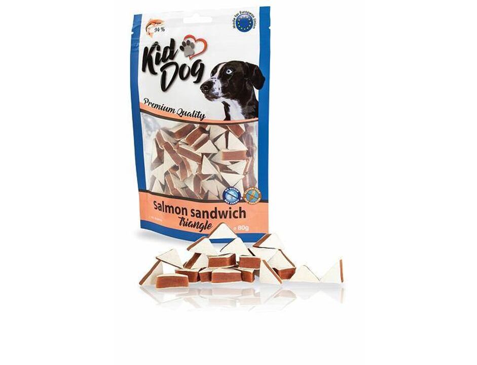 KIDDOG lososové sendvičové trojúhelníčky 80 g