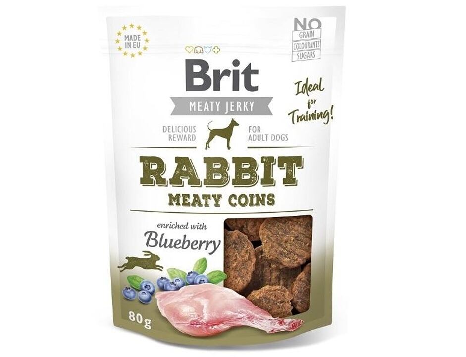 Brit Jerky Rabbit Meaty Coins 80g