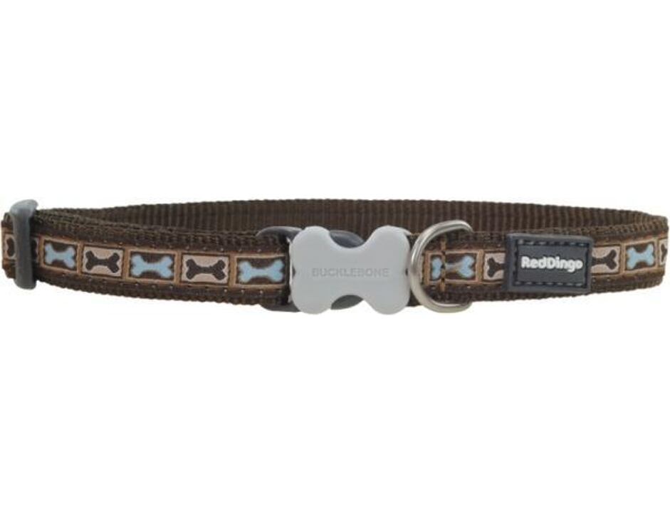 Red Dingo Obojek malý - Bone Yard Brown