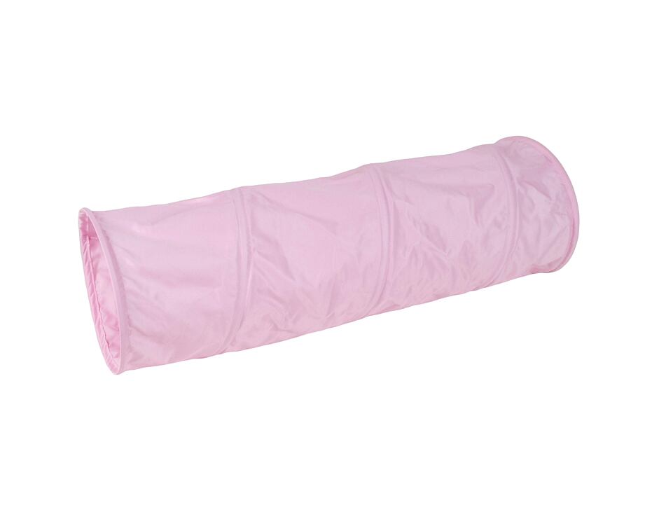 Tunel pro kočky šusťák 80x25 cm růžová