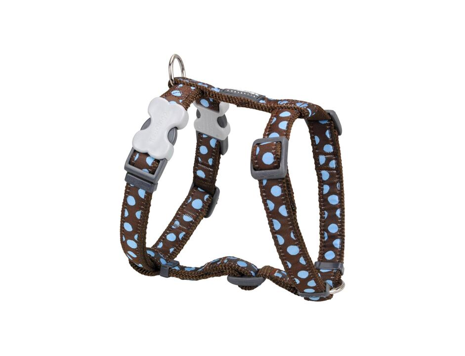 Postroj Red Dingo 15 mm x 36-54 cm - Blue Spots on Brown