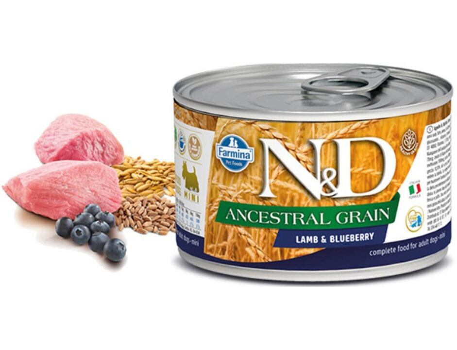 N&D DOG LOW GRAIN Adult Lamb & Blueberry Mini 140g