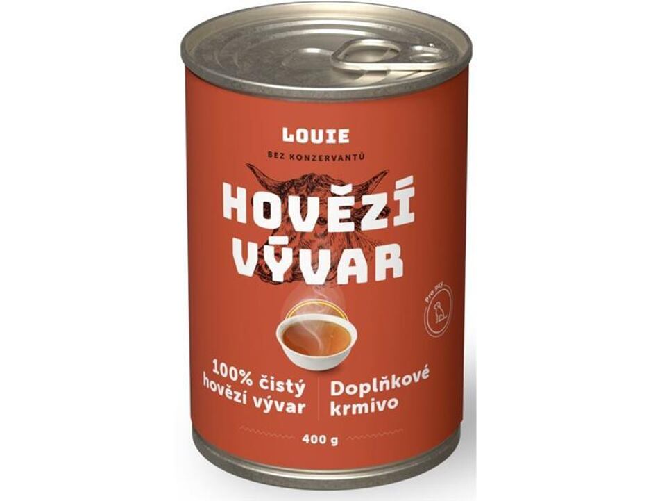 Louie konzerva pro psy - Hovězí vývar 400 g