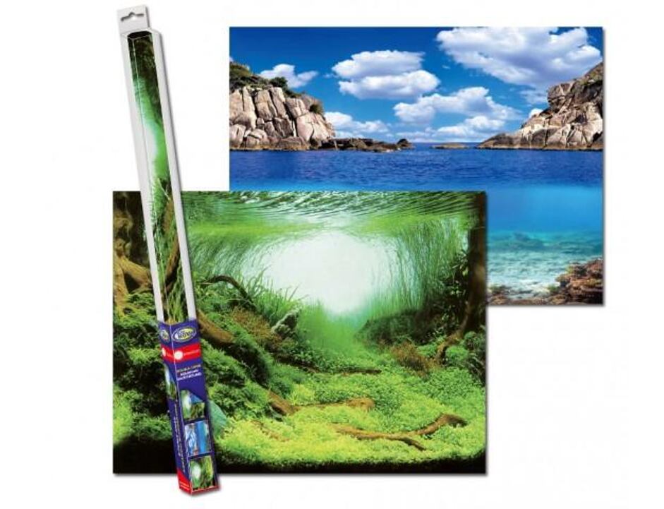 Aqua Nova Oboustranné pozadí PLANTS/OCEAN XL
