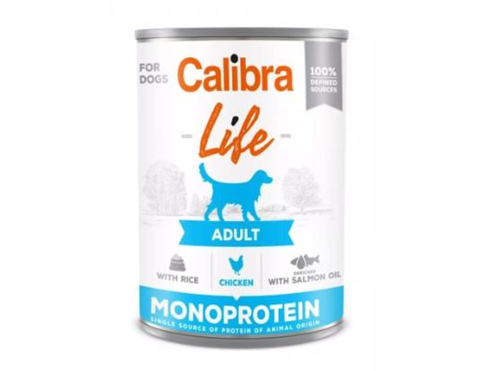 Calibra Dog Life konz. Adult Chicken with rice 400 g