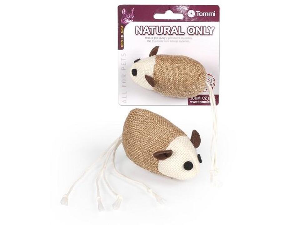Myška Natural-hnědá s bílým ocáskem