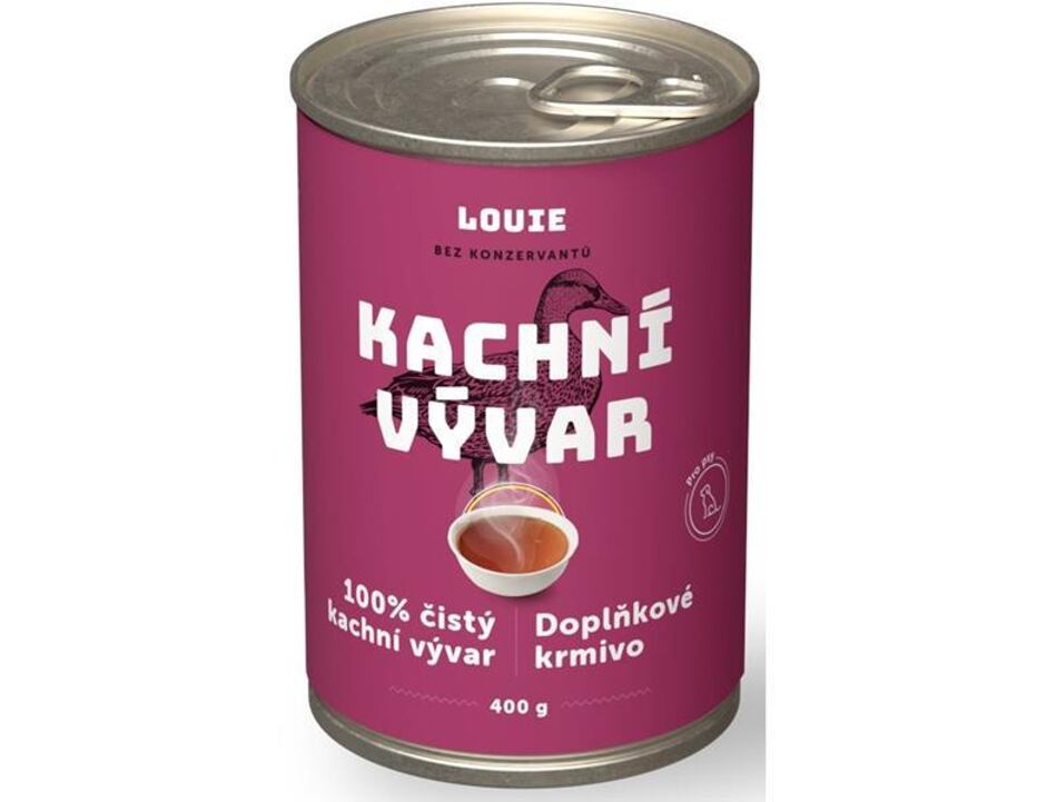 Louie konzerva pro psy - Kachní vývar 400 g