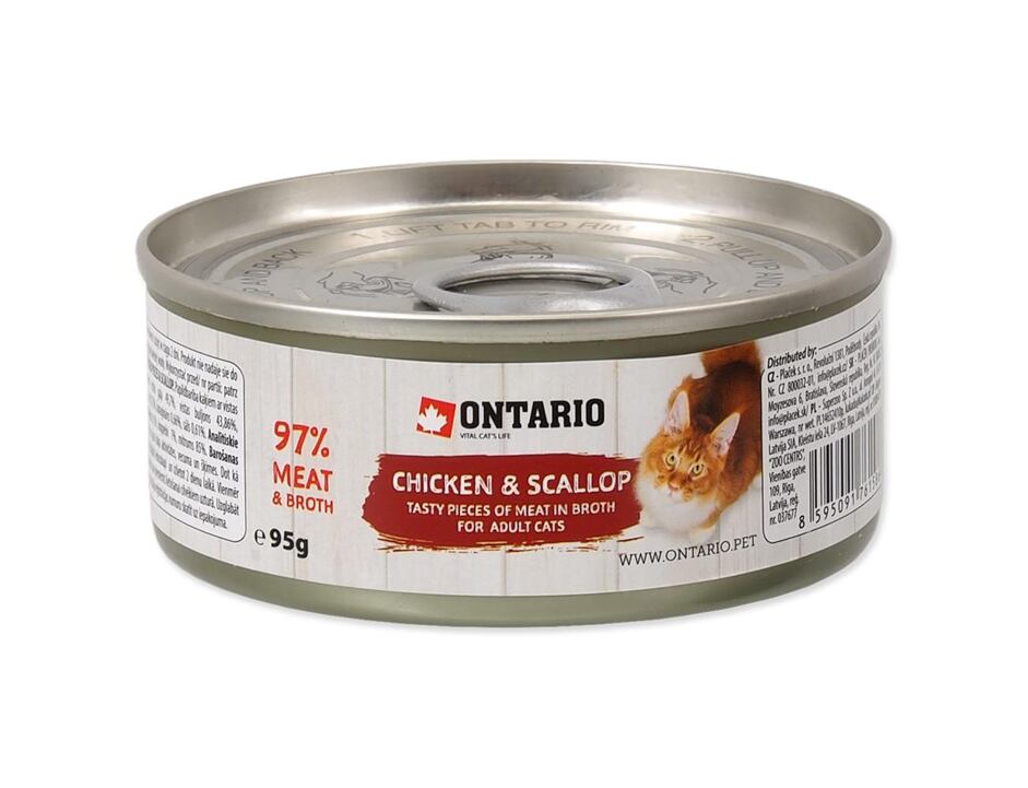 ONTARIO konzerva Chicken Pieces + Scallop 95 g