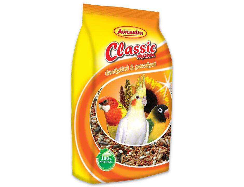 Krmivo AVICENTRA standart pro malé papoušky 1 kg