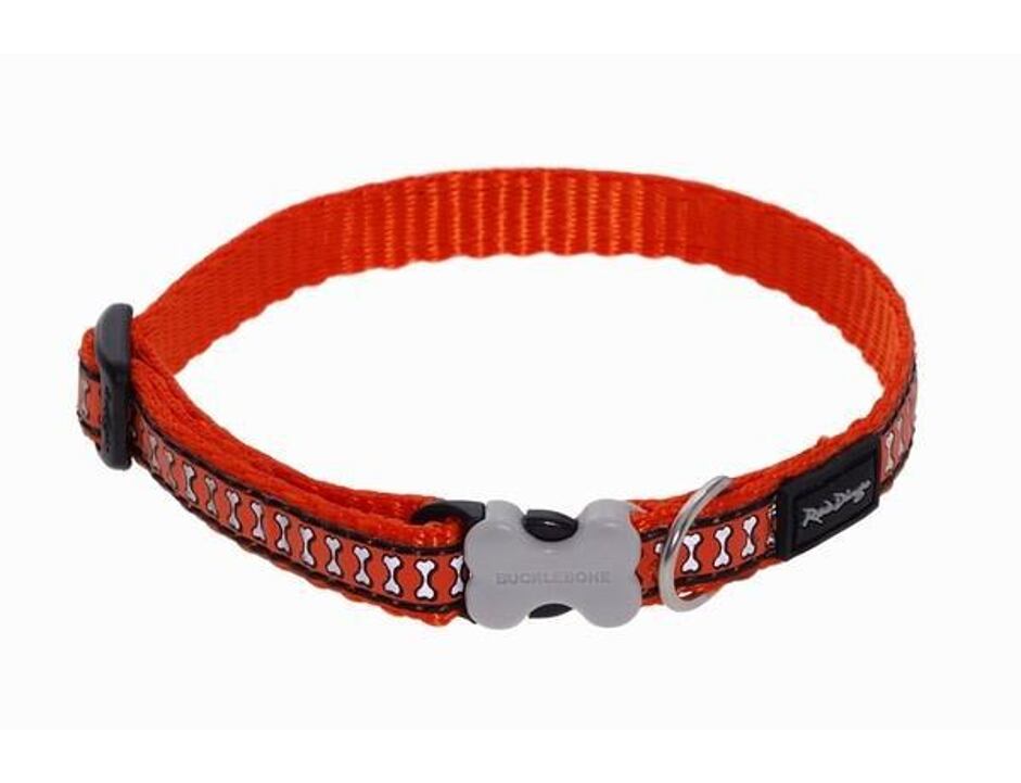 Red Dingo obojek reflexní 30 - 45 cm - oranžový