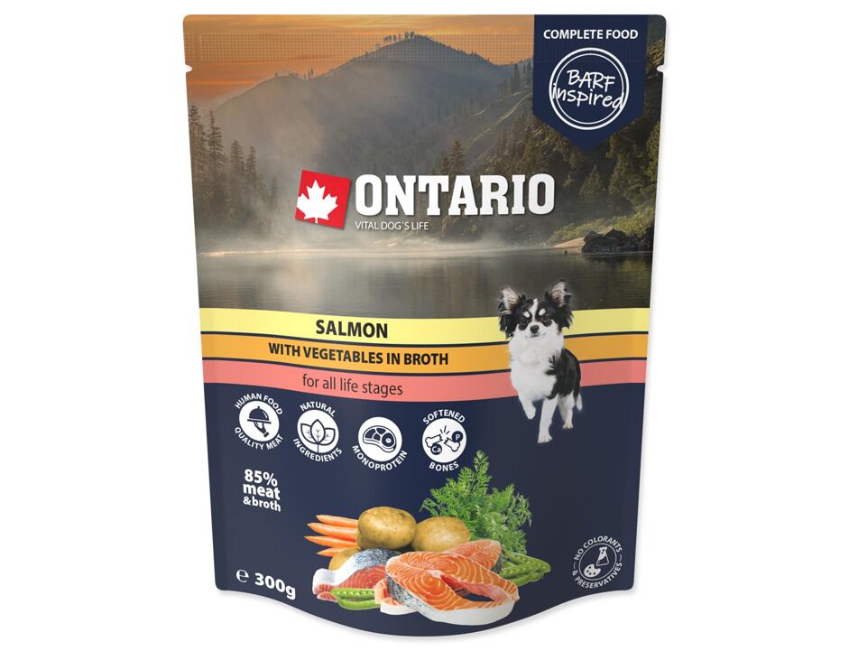 Kapsička ONTARIO Dog Salmon with Vegetable in Broth 300 g