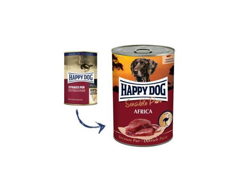 Happy Dog Strauß Pur Africa - pštrosí 400 g