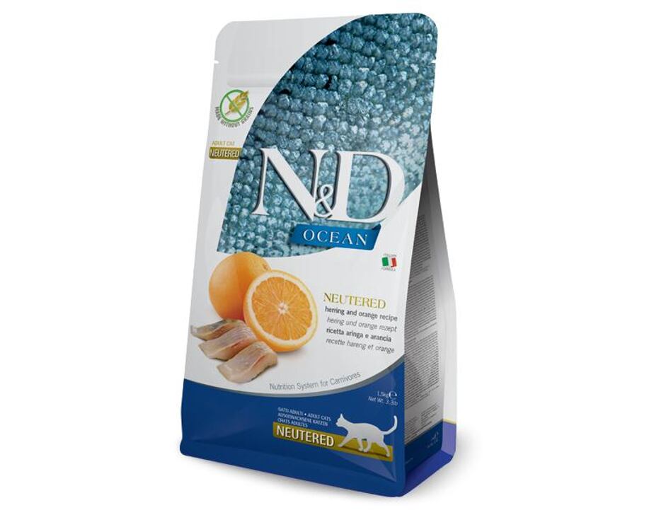 N&D OCEAN CAT NEUTERED Adult Herring & Orange