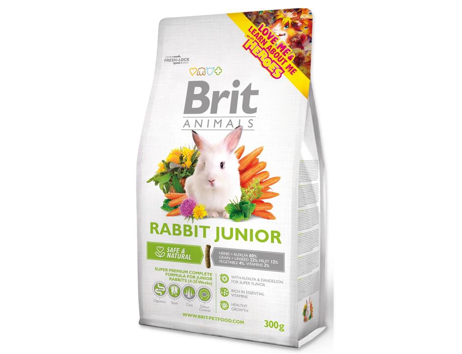 Krmivo BRIT Animals RABBIT JUNIOR Complete 300 g