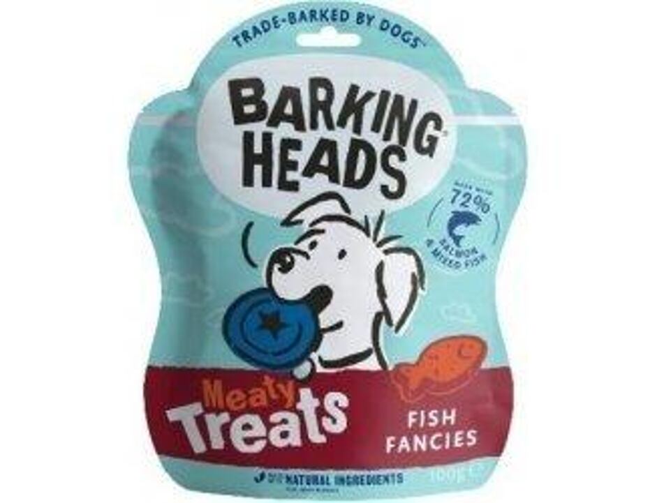 BARKING HEADS Meaty Treats Fish Fancies 100g