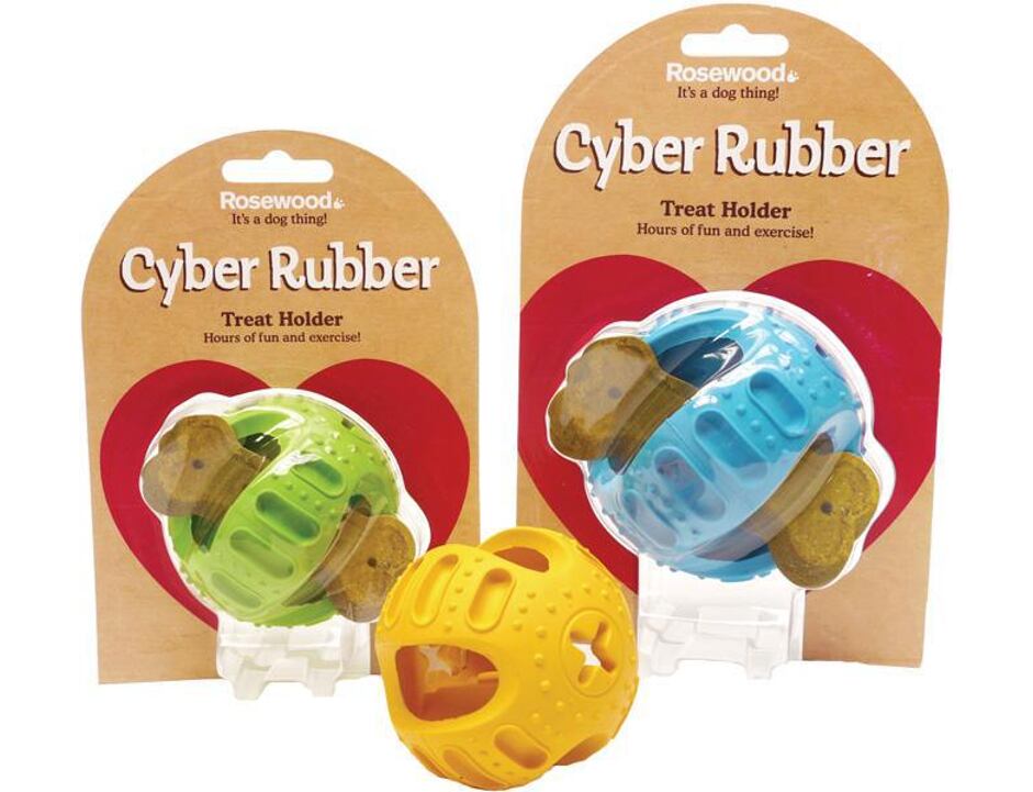 Hračka pro psy Cyber Rubber Treat Holder míček S