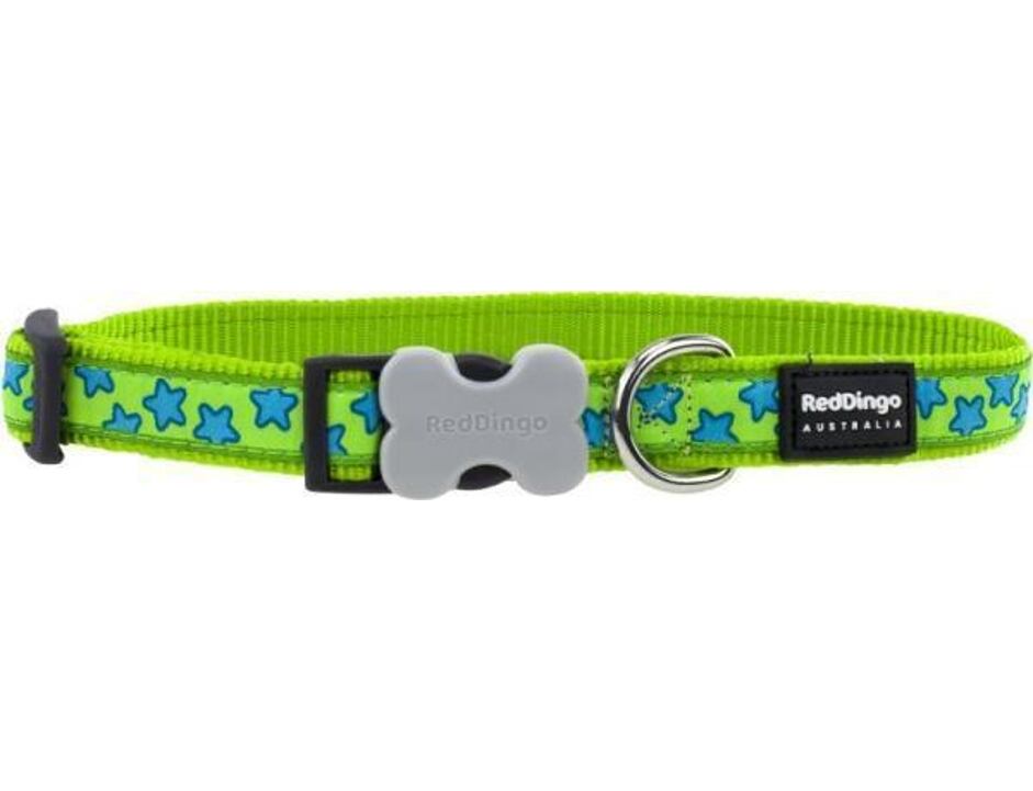 Red Dingo obojek se vzorem 30-47 cm, šířka 20 mm - Stars Turquoise